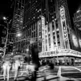 Square Radio City Music Hall in New York City black and white Pictures