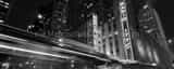 Panoramic Radio City Music Hall at Night black and white Pictures