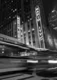Vertical Radio City Music Hall at Night black and white Pictures