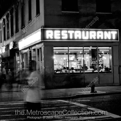 The Seinfeld Restaurant -- New York City Black and White Photography