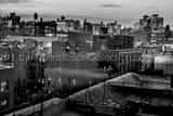 Horizontal Rooftop Water Tanks in Soho and Nolita black and white Pictures