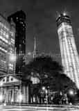 Vertical St Paul's Church and the Freedom Tower black and white Pictures