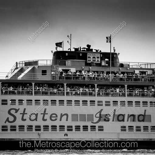 The Staten Island Ferry -- New York City Black and White Photography