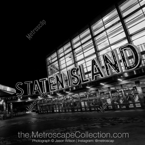 The Staten Island Ferry Station -- New York City Black and White Photography