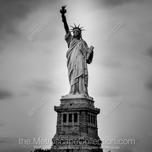 New York City Black and White Photos of The Statue of Liberty in New York Harbor The Statue of Liberty in New York Harbor -- New York City Black and White Photos