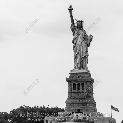 New York City Black and White Photography of The Statue of Liberty on top of Fort Wood The Statue of Liberty on top of Fort Wood -- New York City Black and White Photography