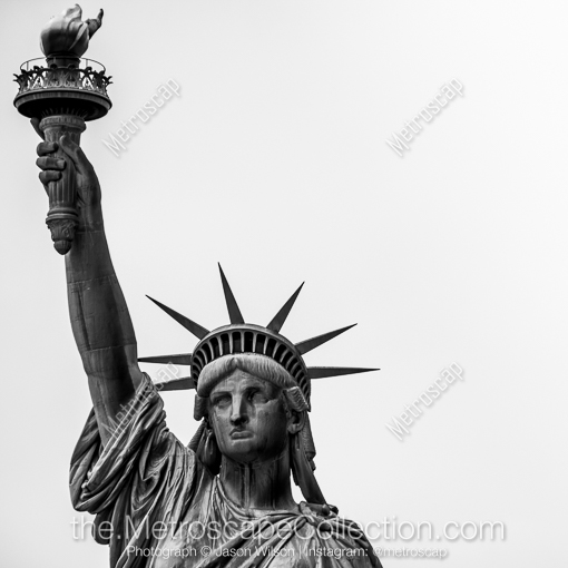 The Statue of Liberty -- New York City Black and White Photography