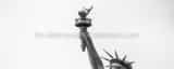 Panoramic The Statue of Liberty Looking out toward the Sea Framed Photos