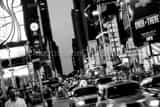 Horizontal Taxi Cabs Clog Times Square in New York City Framed Photos