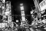 Horizontal The Times Square Cityscape at Night Framed Photos