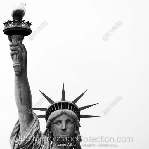 The Torch of the Statue of Liberty -- New York City Black and White Photography