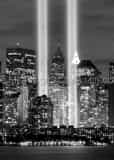 Vertical The Light Beams from Lower Manhattan on the September 11 Anniversary Photography