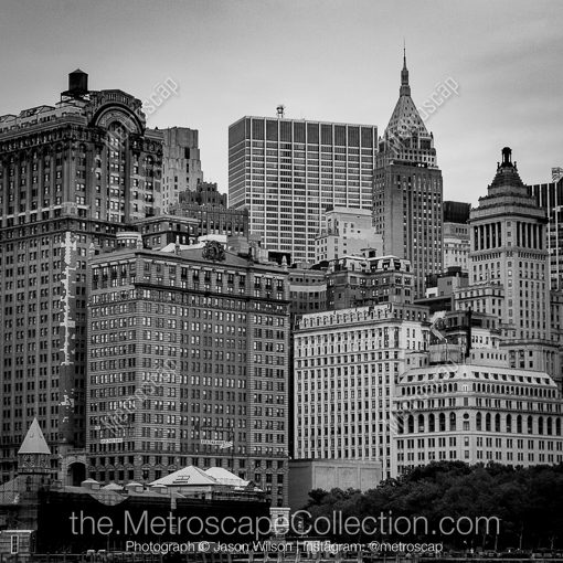 Old New York City Skyline -- New York City Black and White Photography
