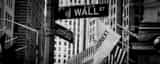 Panoramic Wall Street at Broad in New York City black and white Pictures