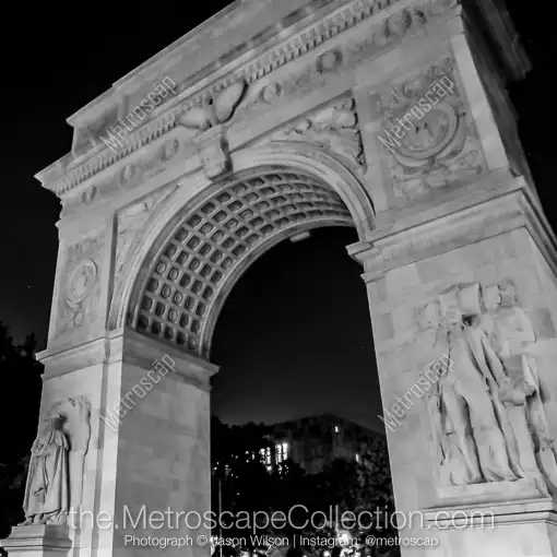 New York City Pictures Black and White The Washington Square Arch in