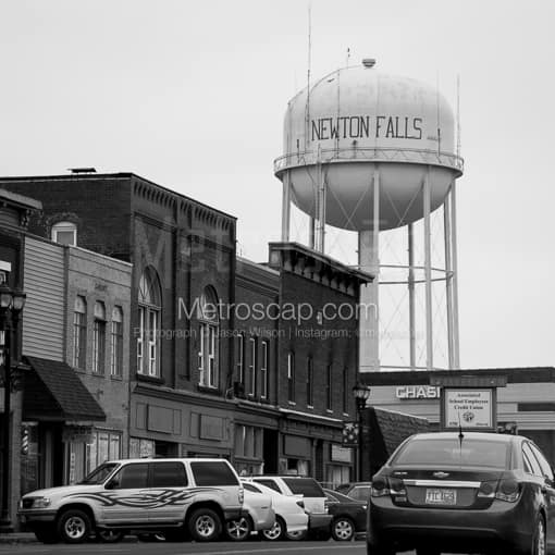 Newton Falls Water Tower -- Newton Falls Black and White Photos