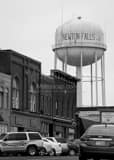 Vertical Newton Falls Water Tower black and white Photos
