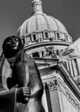 Vertical A Bronze Squaw outside the Oklahoma Capitol Building Framed Photos