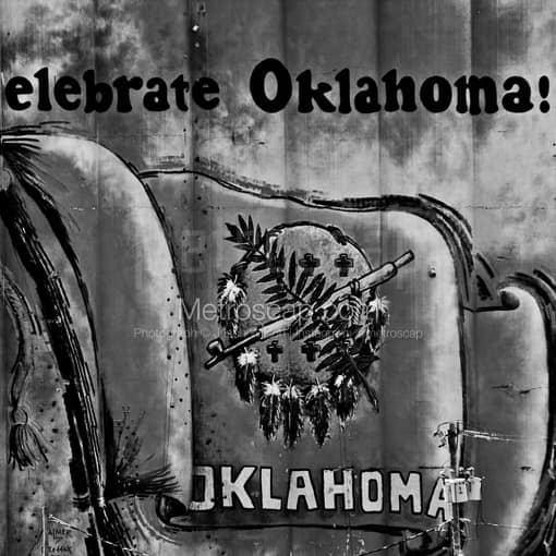 Celebrate Oklahoma Mural -- Oklahoma City Black and White Photography
