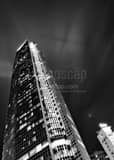Vertical The Devon Energy Center at Night Framed Photos