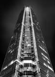 Vertical The Devon Energy Tower at Night black and white Pictures