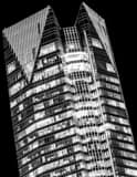 Vertical The Top of the Devon Energy Tower at Night black and white Pictures