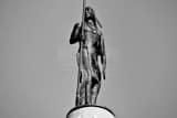 Horizontal The Native American Statue atop the Oklahoma Capitol Building Framed Photos