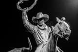 Horizontal The Off to Market Statue outside of the National Stockyards Framed Photos