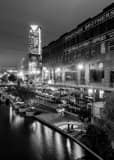 Vertical Bricktown at Night Framed Photos