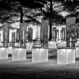 Square The Oklahoma City Memorial Chairs Framed Photos