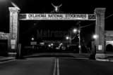 Horizontal The Oklahoma National Stockyards black and white Pictures
