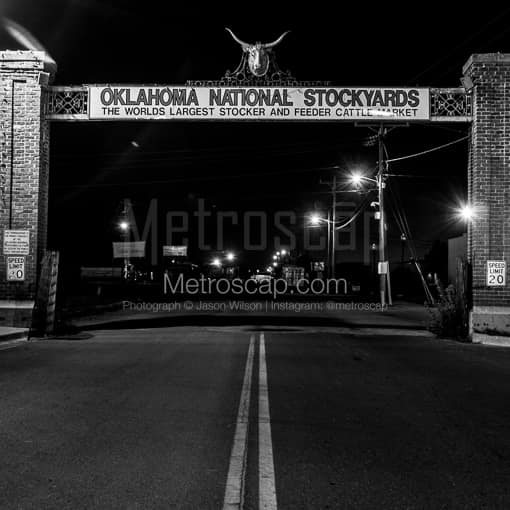 The Oklahoma National Stockyards -- Oklahoma City Black and White Photography