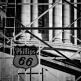 Square The Phillips 66 Oil Derrick on the Oklahoma Capitol Grounds Framed Photos