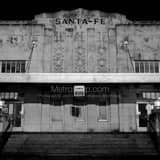Square The Santa Fe Amtrak Station in Downtown Oklahoma City black and white Pictures