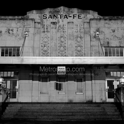 Oklahoma City Black and White Photos of The Santa Fe Amtrak Station in Downtown Oklahoma City The Santa Fe Amtrak Station in Downtown Oklahoma City -- Oklahoma City Black and White Photos