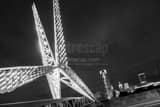 Horizontal The SkyDance Bridge over I-40 black and white Pictures
