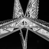 Square Under The Skydance Pedestrian Bridge  Framed Photos