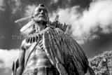 Horizontal Statue of a Brave black and white Pictures