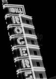 Vertical The Will Rodgers Theater Sign at Night black and white Pictures