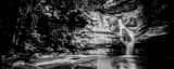 Panoramic Cedar Falls in Hocking State Forest black and white Photos