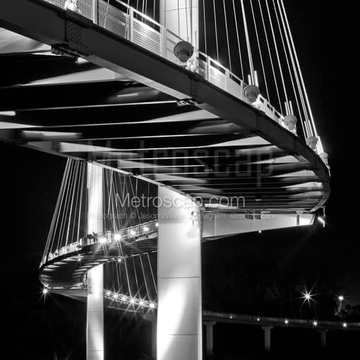 The Bob Kerrey Pedestrian Bridge -- Omaha Black and White Photography