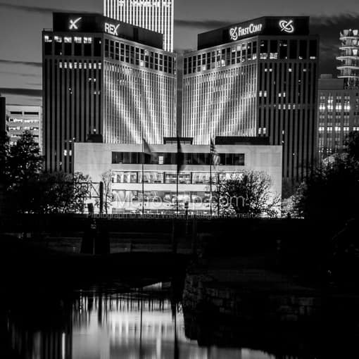 Omaha Black and White Photos of The Dale Clark Library and Central Park Plaza Buildings The Dale Clark Library and Central Park Plaza Buildings -- Omaha Black and White Photos