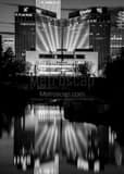 Vertical The Dale Clark Library and Central Park Plaza Buildings Photography