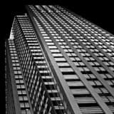 Square The First National Bank Building at Night black and white Pictures