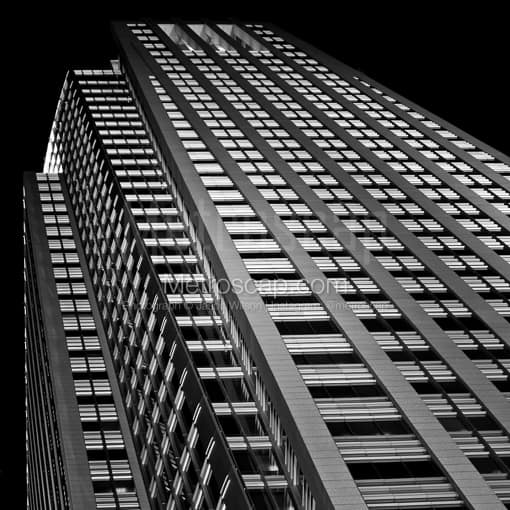 Omaha Black and White Photography of The First National Bank Building at Night The First National Bank Building at Night -- Omaha Black and White Photography