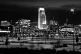 Horizontal The Omaha Nebraska Skyline at Night Photography