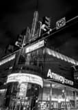 Vertical The Amway Center at Hughey and Church at Night black and white Photos