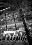 Vertical The Amway Center in Downtown Orlando black and white Photos
