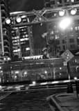 Vertical A Train Races Through Downtown Orlando black and white Photos