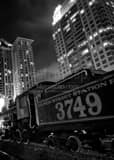 Vertical The Church Street Station Train black and white Photos